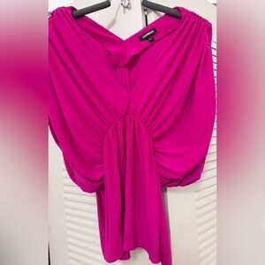 Vibrant Pink Draped Top